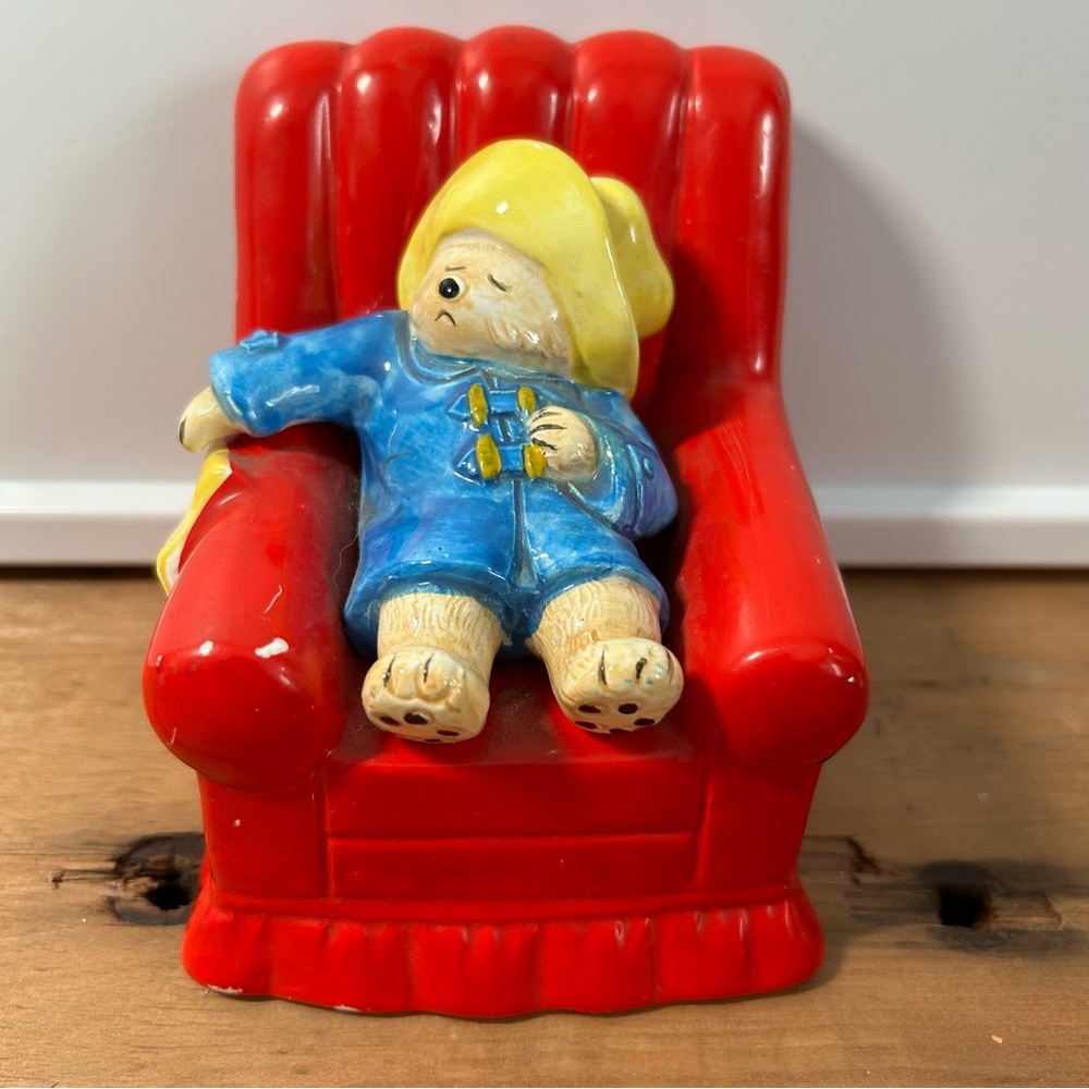 Vintage Paddington Bear Figurine Musical lullaby Child Baby Ceramic